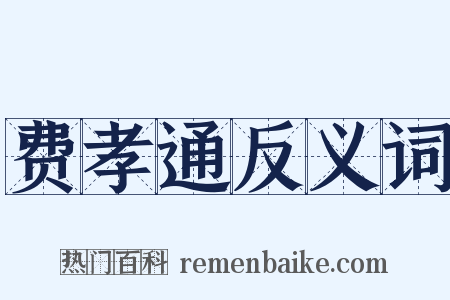 费孝通反义词是什么意思的图片